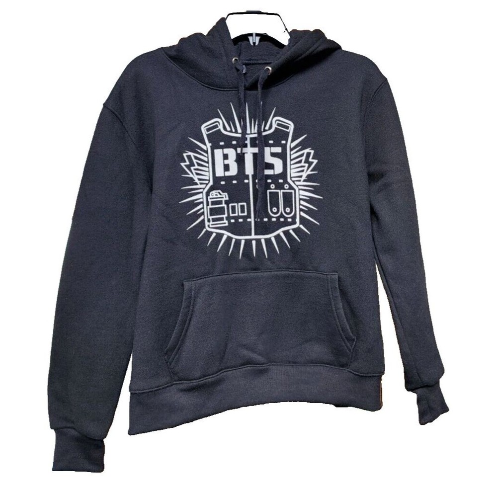 BTS Black 2 Sided Hoodie K-pop South Korean Boy Band Size Large